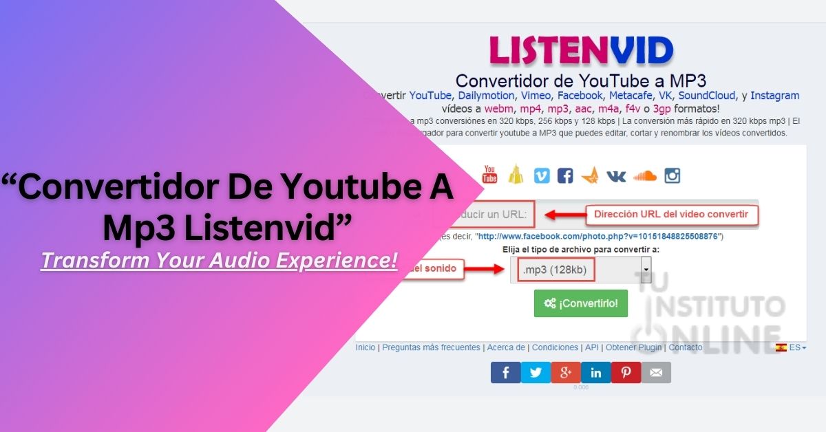 Convertidor De Youtube A Mp3 Listenvid – Transform Your Audio Experience!